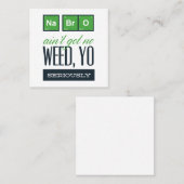 化学の雑草は真剣に スクエア名刺 (正面/裏面)