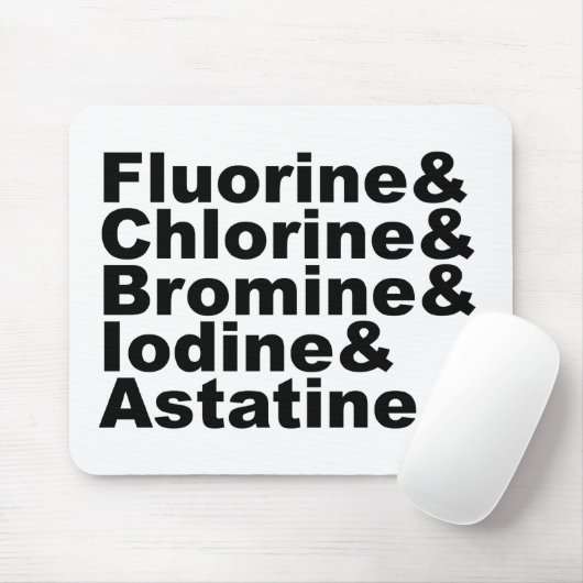 化学の5つのハロゲン |塩素臭素 マウスパッド (マウス)