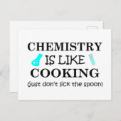 化学はスプーンを舐めないように料理のようなものだ シーズンポストカード (正面/裏面)