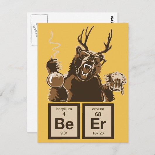 化学はビールを発見した ポストカード (正面/裏面)