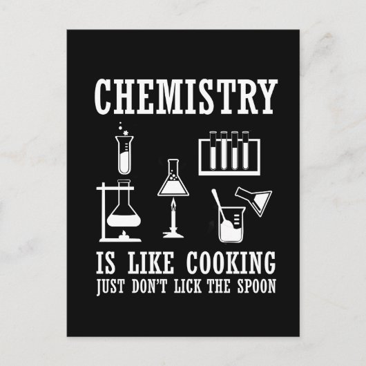 化学は料理みたい - 面白い化学者の名言 ポストカード (正面)