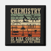 化学は料理ヴィンテージ化学者だ マグネット (正面)