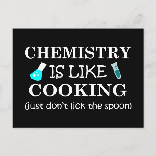 化学は料理化学おもしろい引用文だ シーズンポストカード (正面)