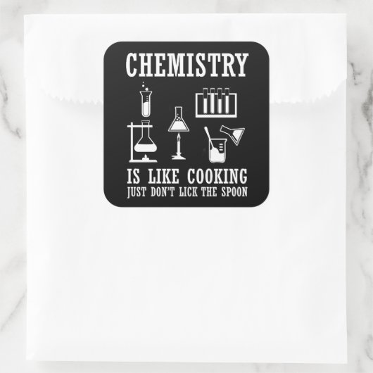 化学は料理化学おもしろい引用文だ スクエアシール (バッグ)