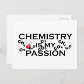 化学は私の情熱の化学者おもしろい引用文だ シーズンポストカード (正面/裏面)