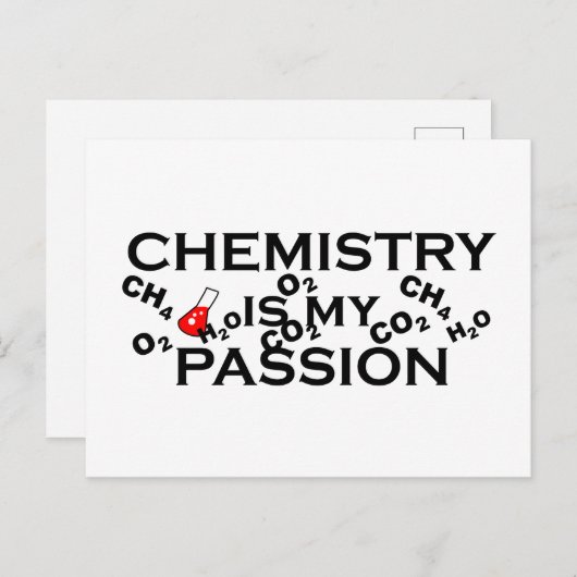 化学は私の情熱の化学者おもしろい引用文だ シーズンポストカード (正面/裏面)