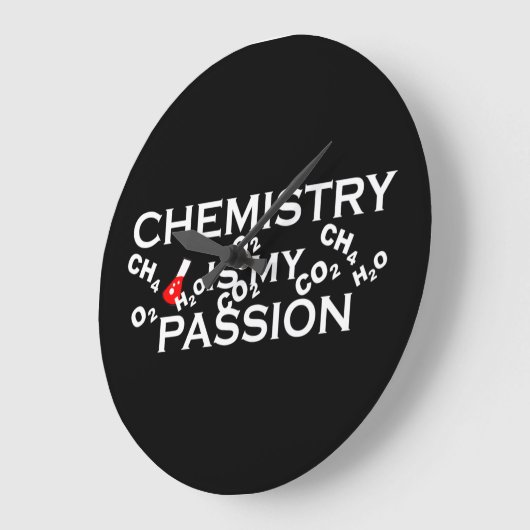 化学は私の情熱の化学者おもしろい引用文だ ラージ壁時計 (傾斜)