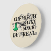 化学は魔法だ実在が ラージ壁時計 (傾斜)