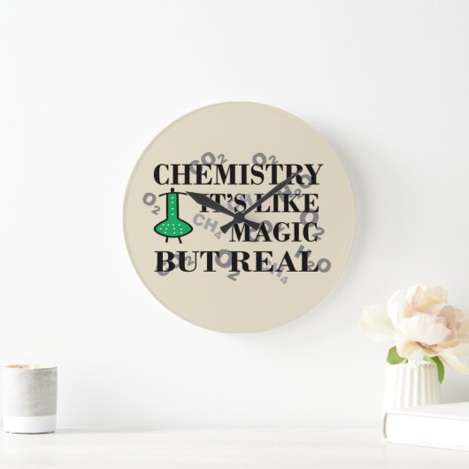 化学は魔法だ実在が ラージ壁時計 (ホーム)