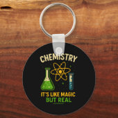 化学は魔法みたいな面白い科学の先生のステッカー キーホルダー (正面)