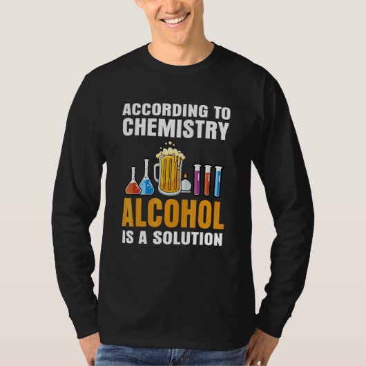 化学アルコールは解決策だと言教えう Tシャツ (正面)