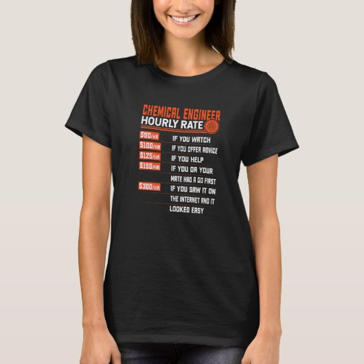 化学エンジニアリング時給ケミカルエンジン Tシャツ (正面)
