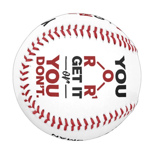 化学オタクで面白い!理解してくれる面白いブライズマンカスタム 野球ボール (正面左)