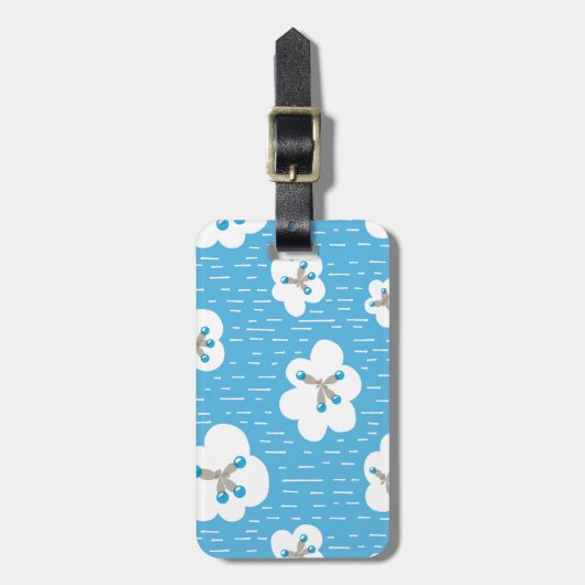 化学オーガニック分子パターン科学ギーク ラゲッジタグ (正面縦)