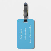 化学オーガニック分子パターン科学ギーク ラゲッジタグ (裏面縦)