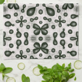 化学オーガニック学生の白黒パターン キッチンタオル (折り畳み)