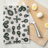 化学オーガニック学生の白黒パターン キッチンタオル (四つ折り)