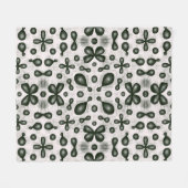 化学オーガニック学生の白黒パターン フリースブランケット (正面(横))