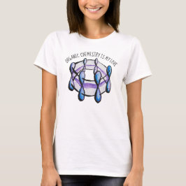 化学オーガニック愛分子学生先生 Tシャツ