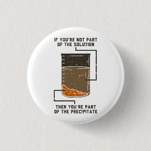 化学オーガニック科学先生おもしろいギーク 缶バッジ (正面)