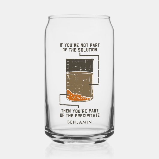 化学オーガニック科学先生パーソナライズされた ガラス缶 (正面)