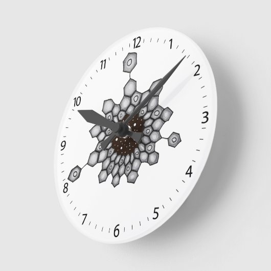 化学オーガニック芳香族構造宇宙星 ラウンド壁時計 (傾斜)