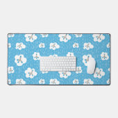 化学オーガニック青色分子科学ギーク デスクマット (キーボード&マウス)