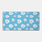 化学オーガニック青色分子科学ギーク デスクマット (正面)