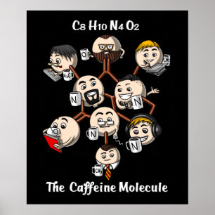 化学カフェイン分子科学コーヒーギーク ポスター