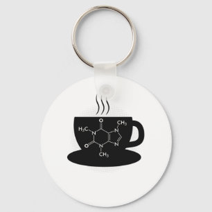 化学カフェイン分子 キーホルダー