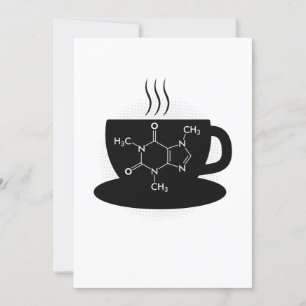化学カフェイン分子 招待状