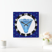 化学クラウドビーカー スクエア壁時計 (ホーム)