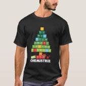 化学クリスマスツリー化学者ティーチ Tシャツ (正面)