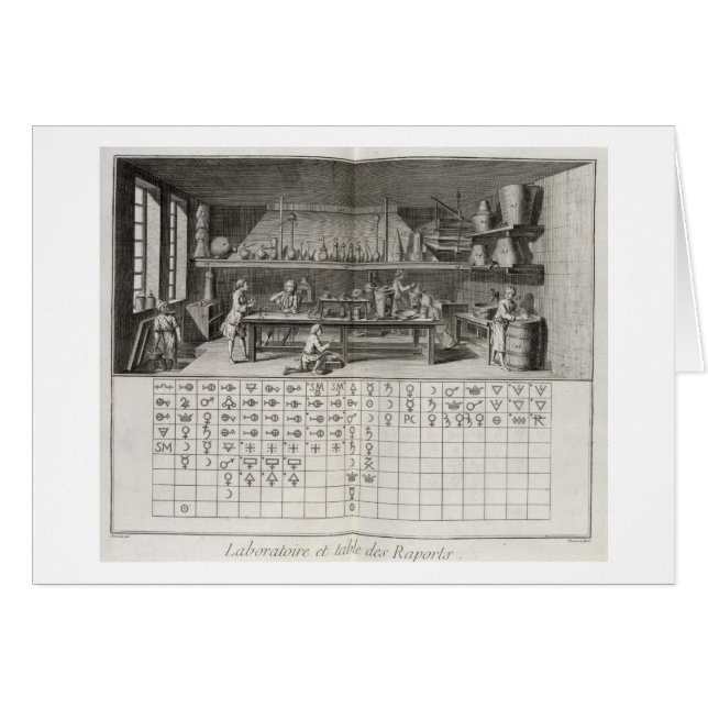 化学シンボルや象徴の科学的な実験室そしてテーブル、 (正面横)