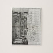 化学シンボルや象徴の科学的な実験室そしてテーブル、 ジグソーパズル (縦)