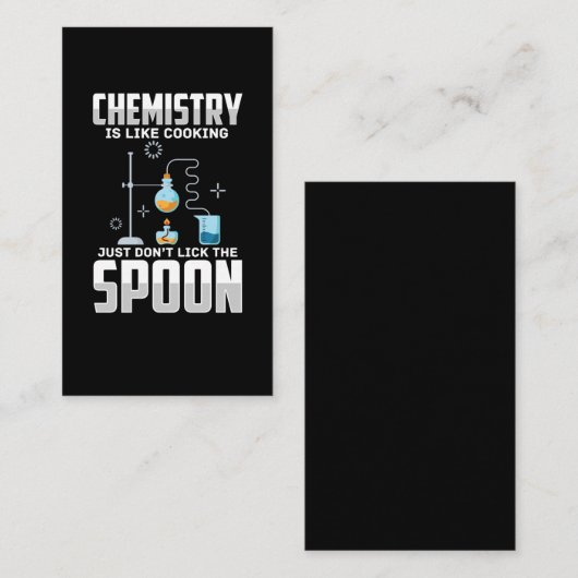 化学ジョークおもしろい先生科学者 名刺 (正面/裏面)