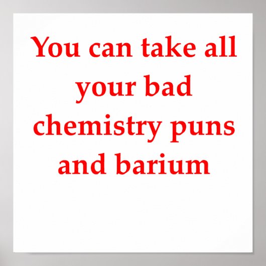 化学ジョーク ポスター (正面)