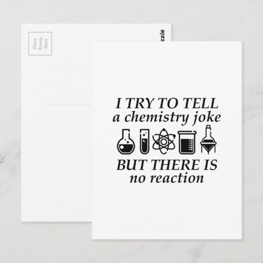 化学ジョーク ポストカード (正面/裏面)