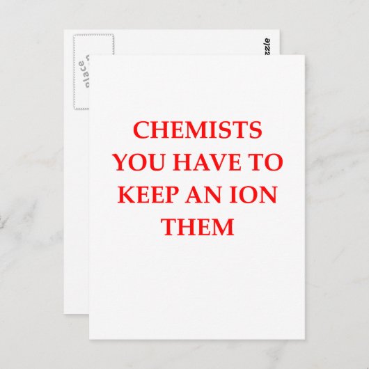 化学ジョーク ポストカード (正面/裏面)