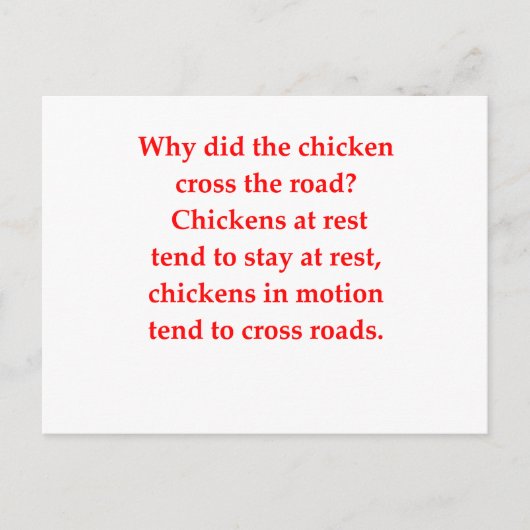 化学ジョーク ポストカード (正面)