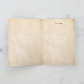 化学タコヴィンテージパーチメントクリスマス カード (内部)