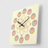 化学テーマ正方形壁時計 スクエア壁時計 (傾斜)