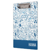 化学ドードルパターパーソナライズされたン名 クリップボード (左)