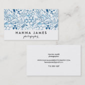 化学ドードルパッドスケッチパーソナライズされた文字 名刺 (正面/裏面)