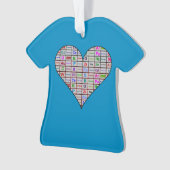 化学ハート素子 オーナメント (正面)