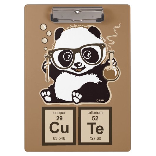 化学パンダによって発見されるかわいい クリップボード (正面)