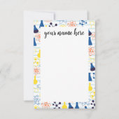 化学パーソナライズされた先生ノートカード サンキューカード (正面)