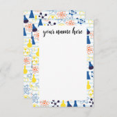 化学パーソナライズされた先生ノートカード サンキューカード (正面/裏面)