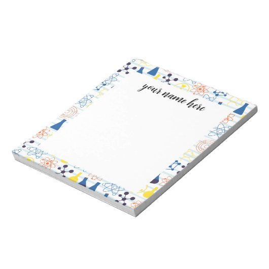 化学パーソナライズされた先生メモ帳 ノートパッド (回転)