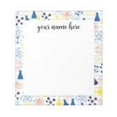 化学パーソナライズされた先生メモ帳 ノートパッド (正面)